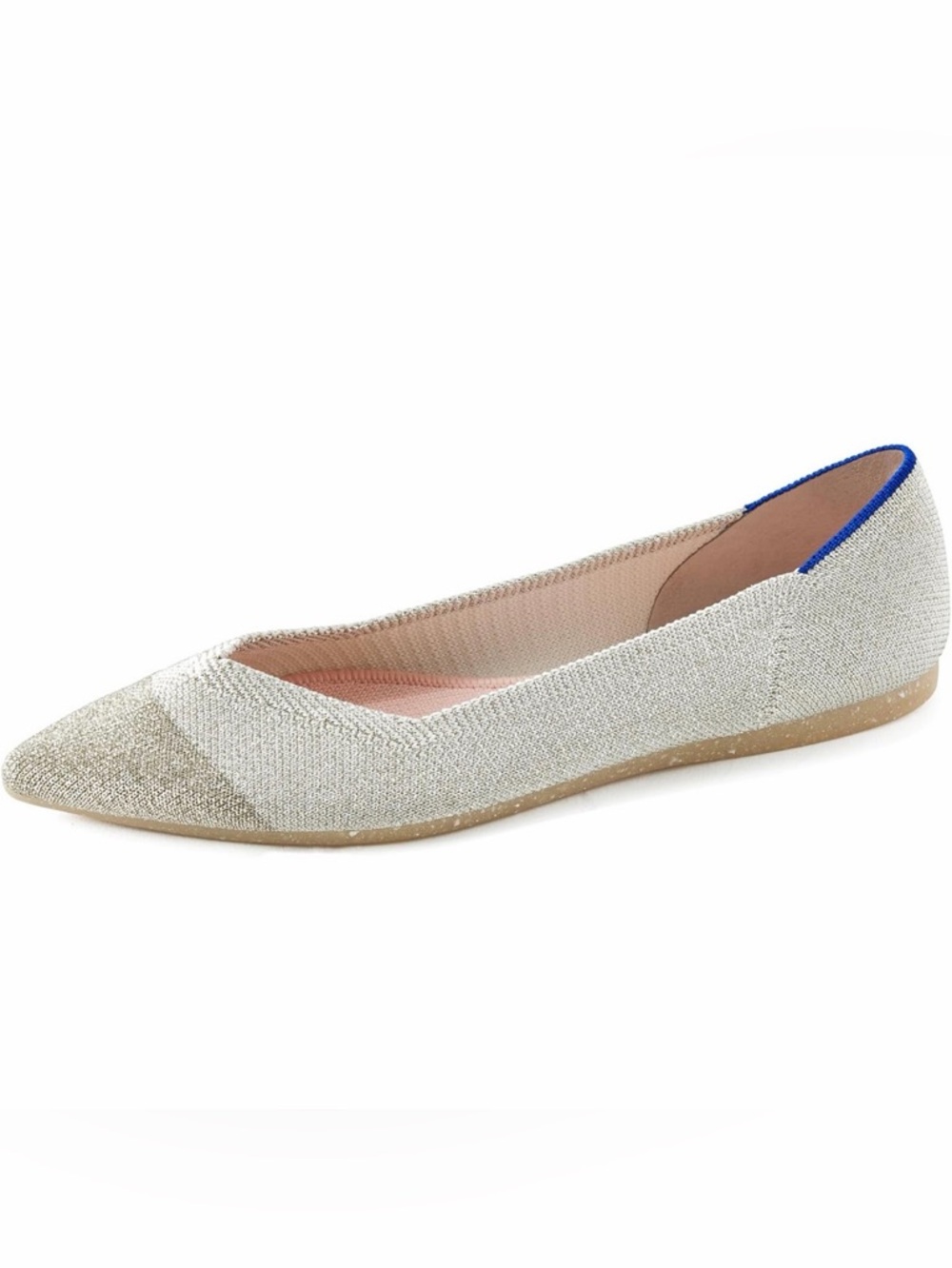 NWT. Rothy's Metallic Pointed Toe Flats
